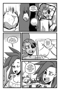 The girl's bubble continues to bob down further into the chasm. Garnet questions just where the heck they are going. Nega answers that they're basically going out the Moon's "other end" so to speak.