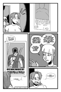 Isis sees a poster about Hyper Agencies and asks what's that all about. Dee Dee informs her about how it's now the law to register if you are a superhero.